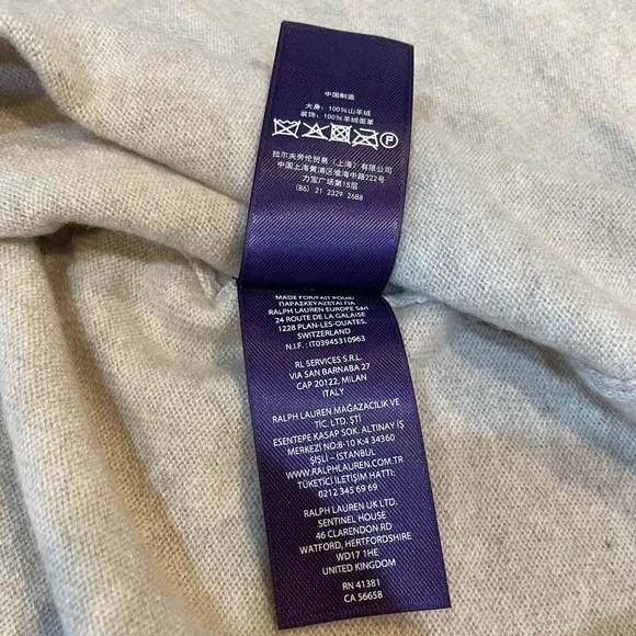 RALPH LAUREN PURPLE LABEL COLLECTION Cashmere hooded Poncho Sweater M/L